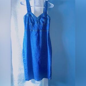 Express Indigo Midi Dress Used once.